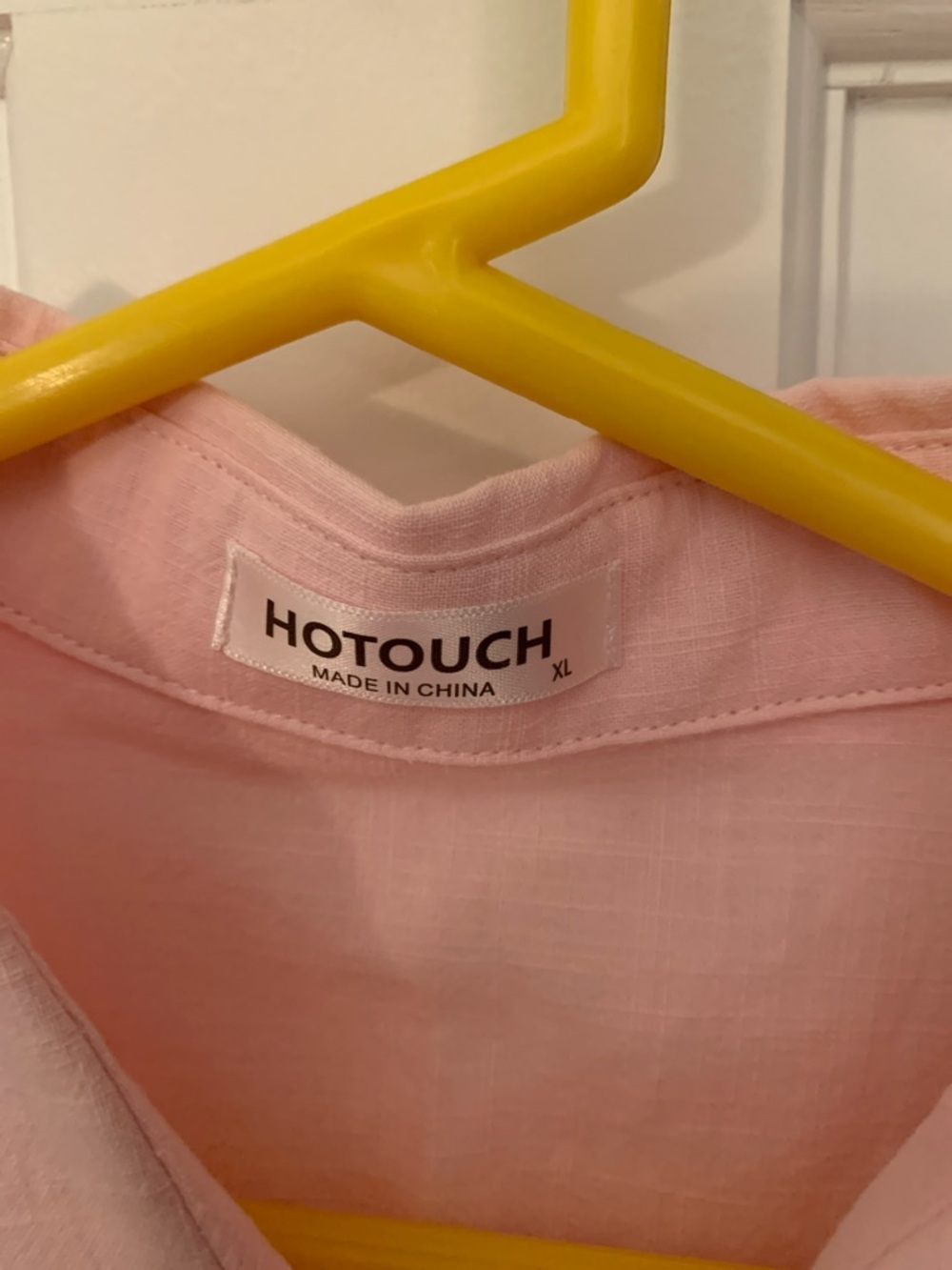 Hotouch Linen Soft Pink Button-Up Shirt Women’s XL - Picture 2 of 9